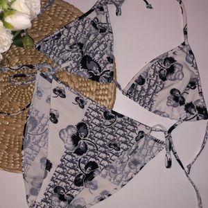 Christian Dior authentic monogram flower bikini